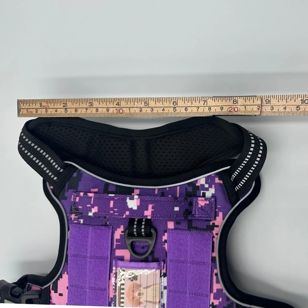Auroth Purple Camo Tactical Dog Harness Adjustable No Pull Vest Size M NEW